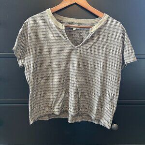 Madewell Cropped striped tshirt, Small, GUC